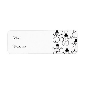 Snowman Gift Tag Label