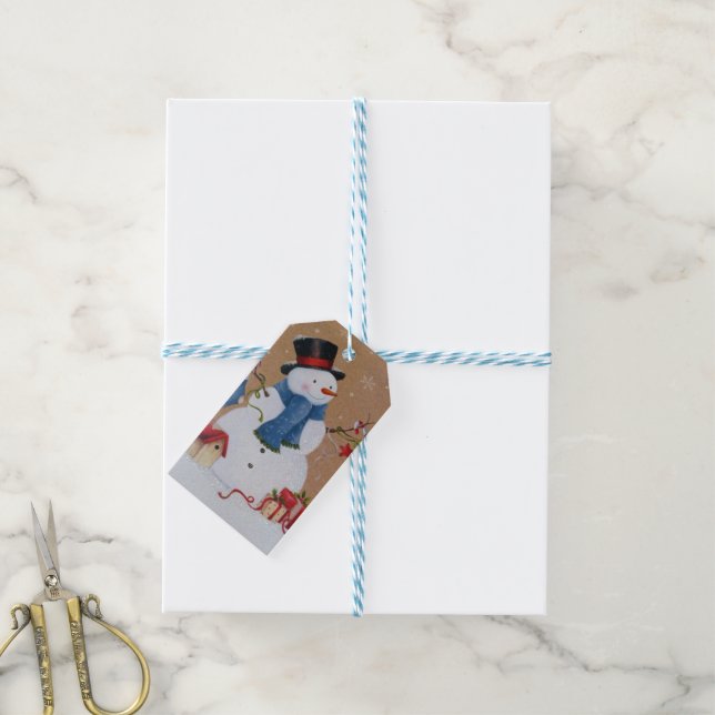 Snowman Gift Tags (With Twine)