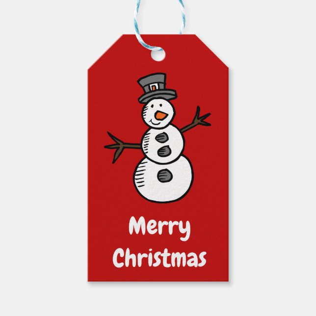 Snowman Gift Tags (Front)