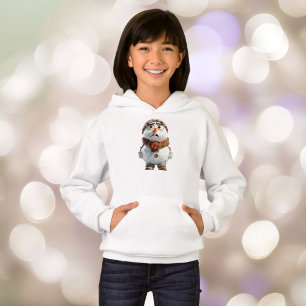 Snowman Girl's Hoodie