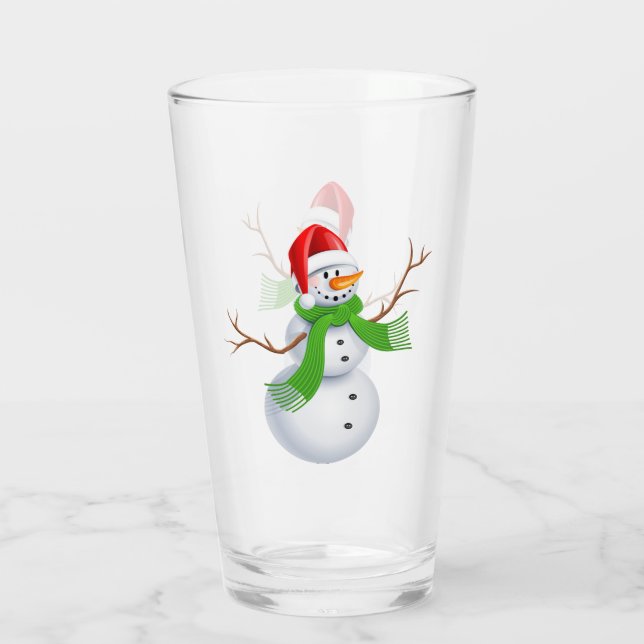 Snowman Glass (Back)
