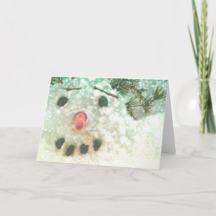 Snowman glow "I'm just a simple snowman" funny Card
