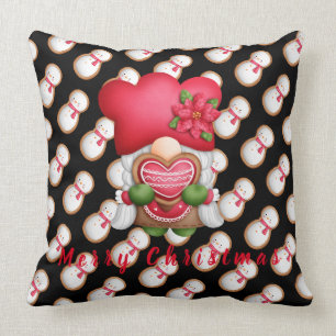 Snowman Gnome Customise Text and Colour 20"X20" Cushion