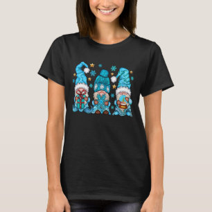 Snowman Gnomies With Snowflakes Cute Winter Gnome T-Shirt
