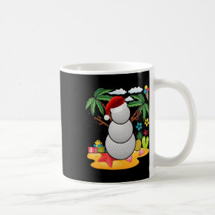 Snowman Golfer Tee Christmas Summer In July Party  Coffee Mug