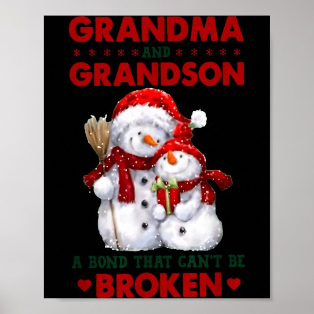 Snowman Grandma And Grandson A Bond That Can't Be  Poster (Front)