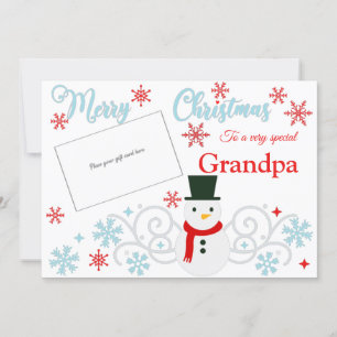 Snowman Grandpa Gift Card Holder