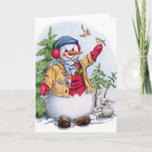 Snowman - Greeting Card