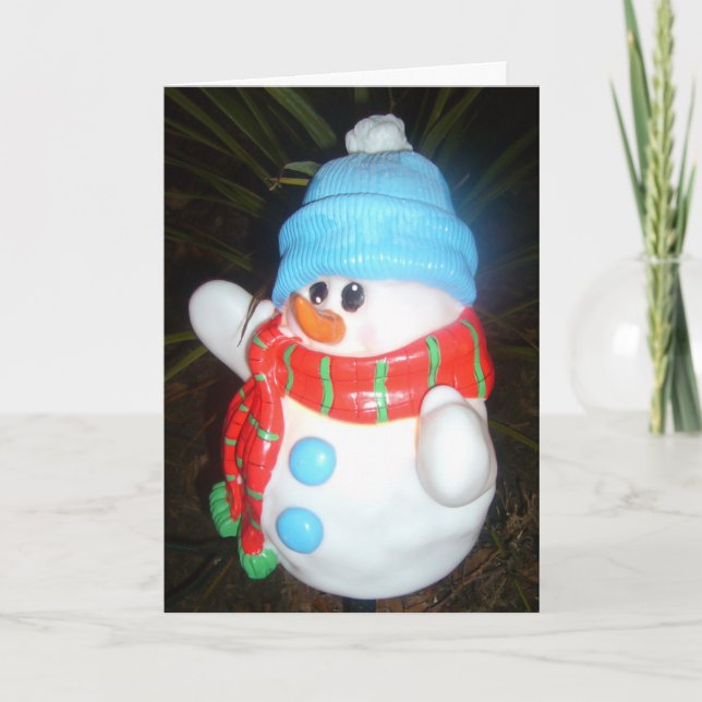 snowman greetings holiday card (Front)