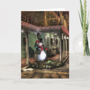 Snowman Greetings Holiday Card