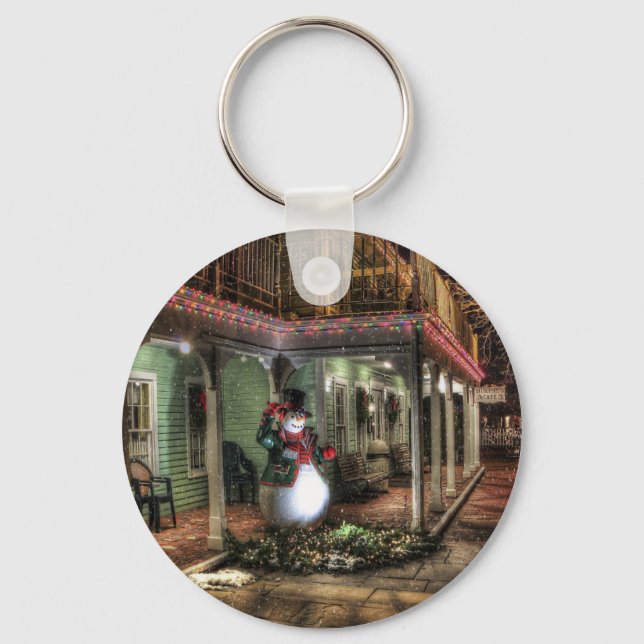 Snowman Greetings Key Ring (Front)