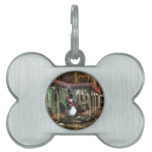 Snowman Greetings Pet ID Tag