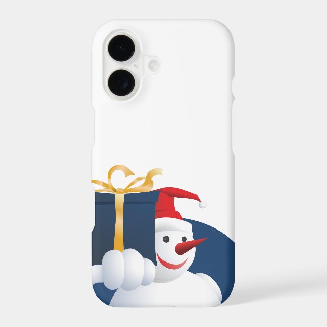 Snowman hands over gift... (Back)