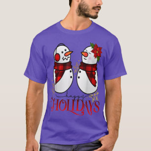 Snowman Happy Holidays Christmas Decorations Cute T-Shirt