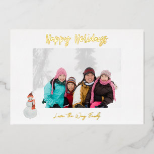 Snowman Happy Holidays Photo