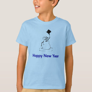 Snowman Happy New Year T-Shirt
