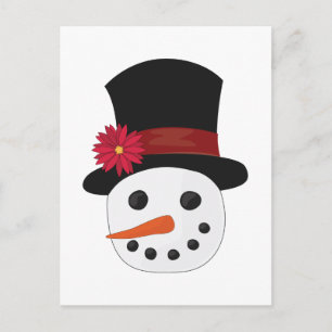 Snowman Head Postcard