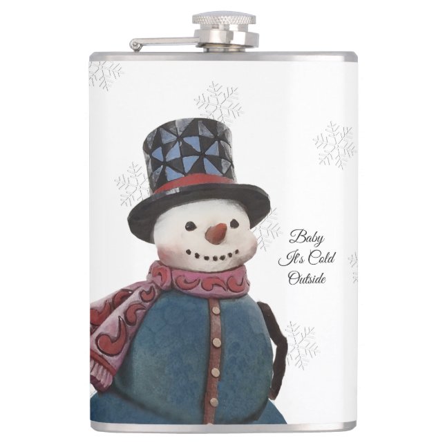 Snowman  hip flask (Front)