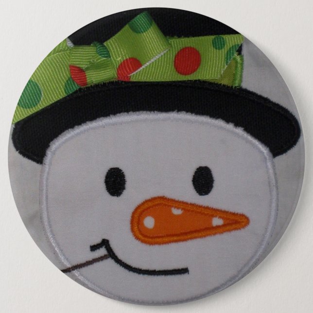 Snowman Holiday 6 Cm Round Badge (Front)