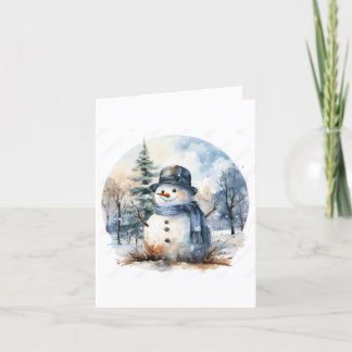 Snowman Holiday Card