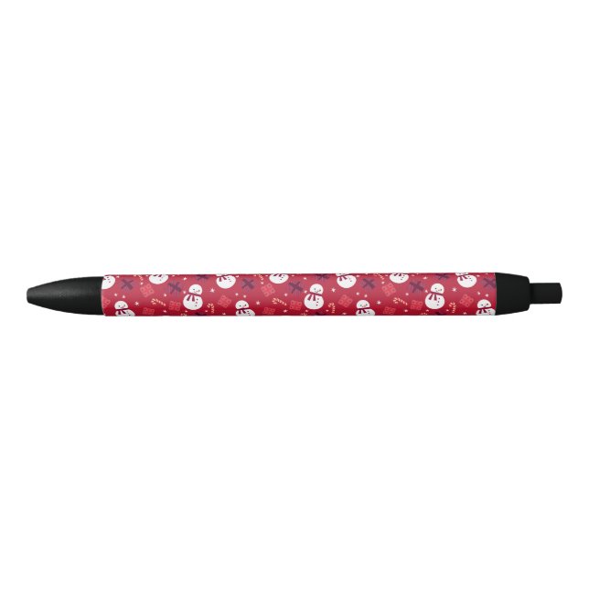 Snowman Holiday Christmas  Black Ink Pen (Front)