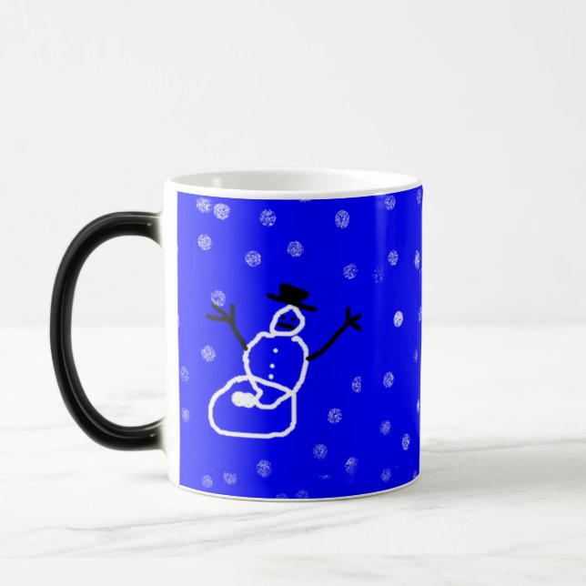 Snowman Holiday Christmas Mug Customisable (Left)