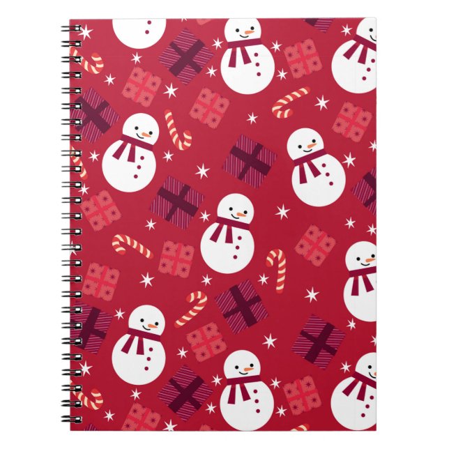 Snowman Holiday Christmas Notebook (Front)