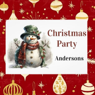 Snowman Holiday Christmas Wishes Photo Print