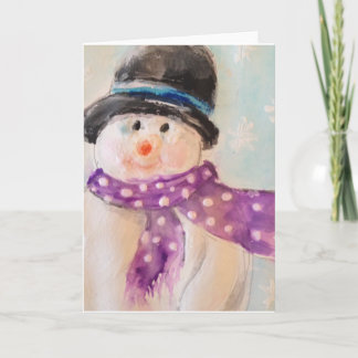 Snowman holiday Greeting Card