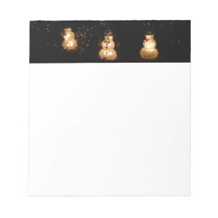 Snowman Holiday Light Display Notepad