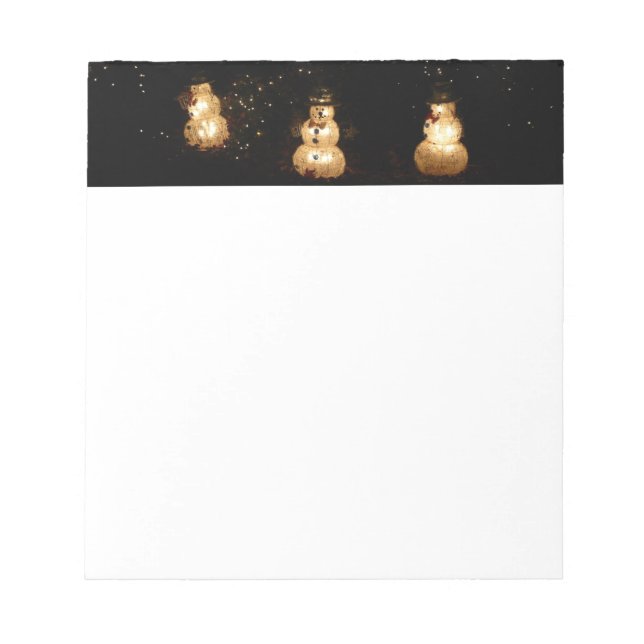Snowman Holiday Light Display Notepad (Front)