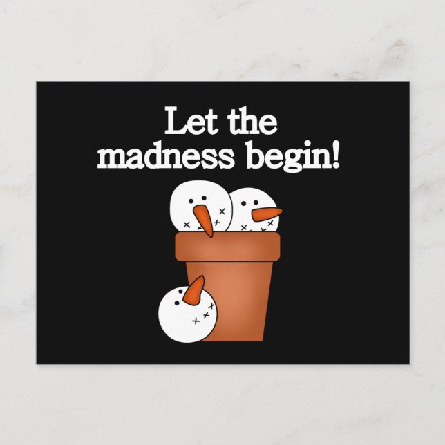 Snowman Holiday Madness T-shirts and Gifts (Front)