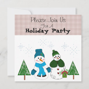 Snowman Holiday Party Invitation