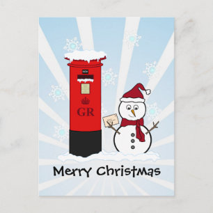 Snowman Holiday Postcard