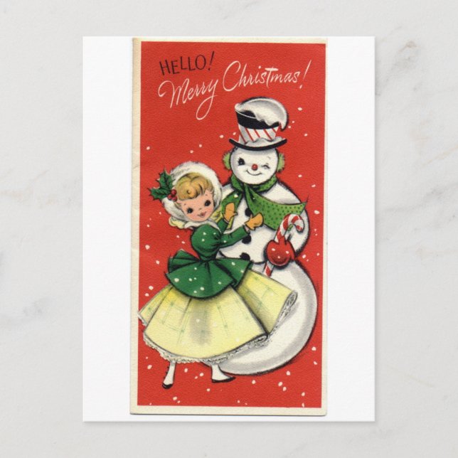 Snowman Holiday Postcard (Front)