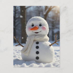 Snowman Holiday Postcard
