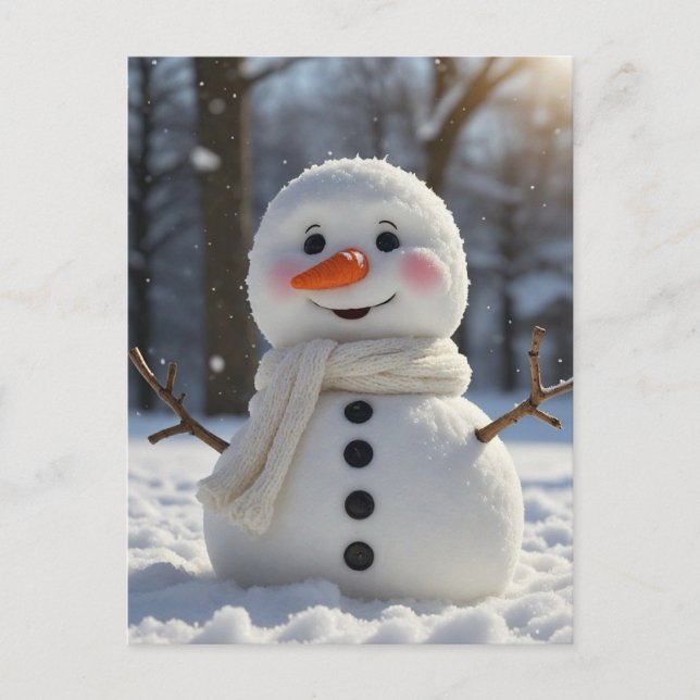 Snowman Holiday Postcard (Front)
