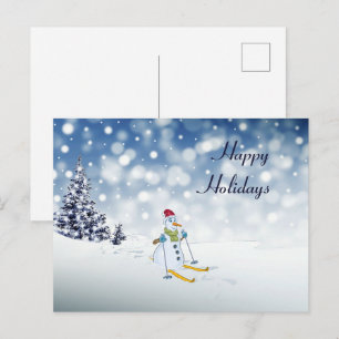 Snowman Holiday Postcard