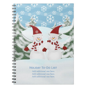 Snowman: Holiday To-Do List Notebook