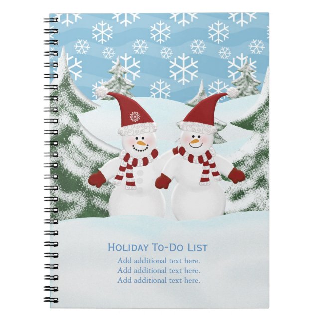 Snowman: Holiday To-Do List Notebook (Front)