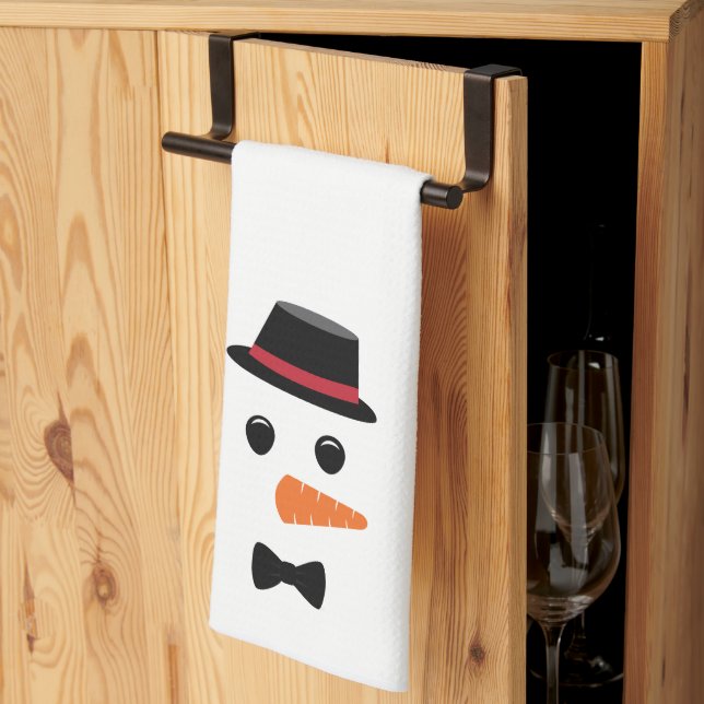 Snowman Home Decor for Christmas Kitchen Towel (Thirds Fold)