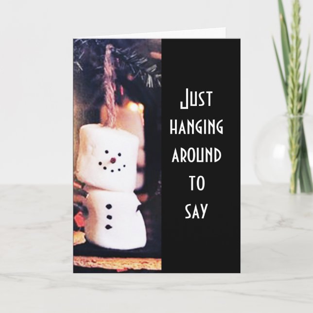 SNOWMAN HOPES HOLIDAY IS "A - OK" CARD (Front)