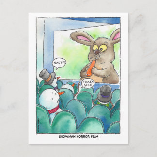 Snowman Horror Film Postcard