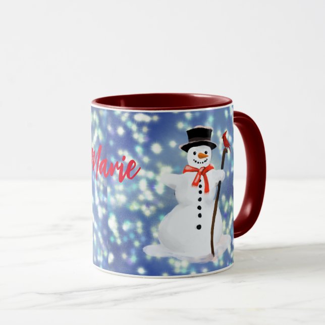 Snowman Hot chocolate Mug (Front Right)