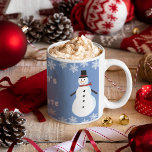 Snowman Hot Chocolate Personalised Coffee Mug<br><div class="desc">A cute snowman design</div>