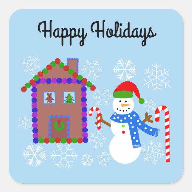 Snowman & House #1 Stickers (Front)