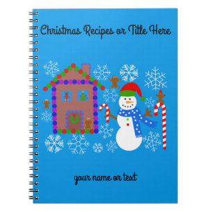 Snowman & House #2 Spiral Notebook