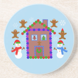 Snowman & House #3 Coaster