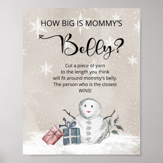 Snowman how big is mummy's belly game poster (Front)