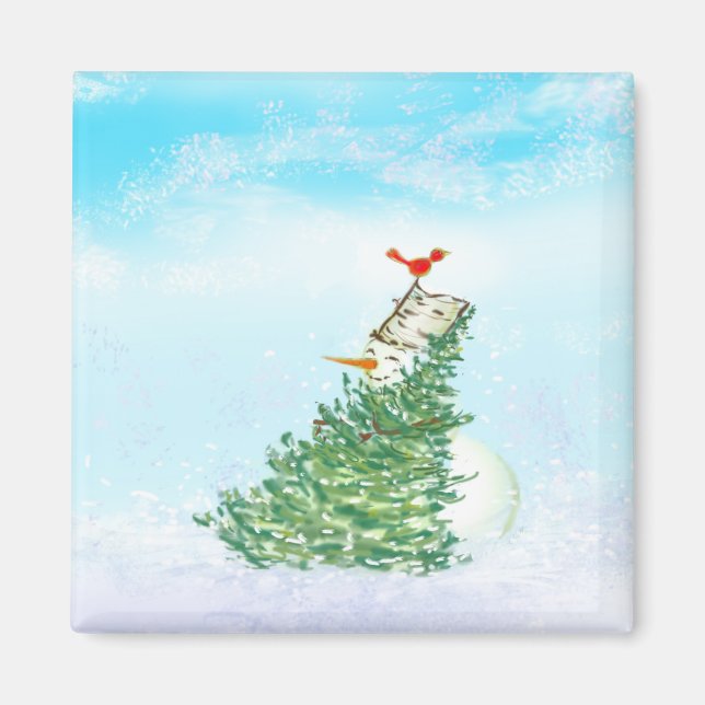 snowman hug magnet (Front)